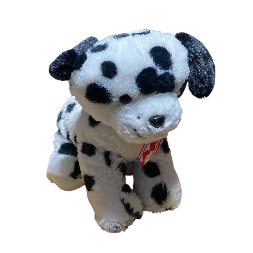 Hugfun International‎ Dog Plush Puppy Black and white polka dot Stuffed animal